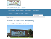 Tablet Screenshot of crossplainslibrary.com